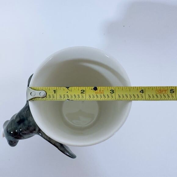 World Market 3D Elephant Trunk Tusks White Ceramic Handle Coffee Mug Cup 12 oz - Picture 11 of 14